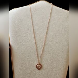 925 marked Sterling Silver necklace in rose gold tone